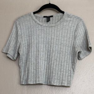 Forever 21 gray rubbed crop top